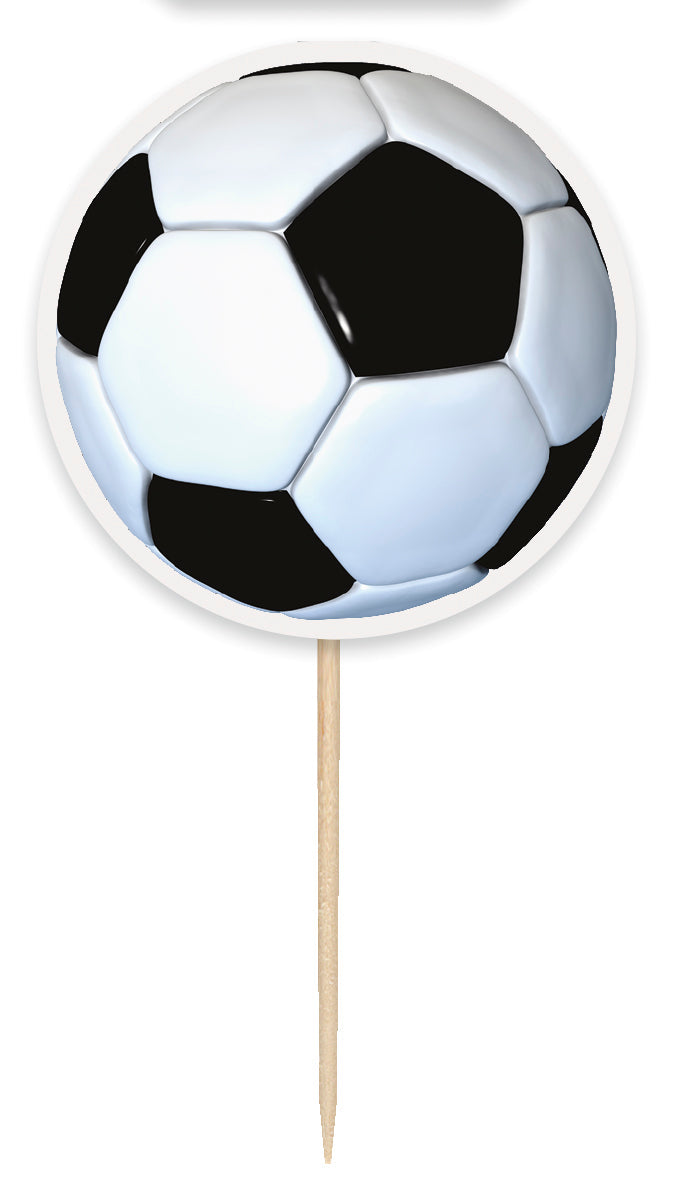 3D Soccer Cupcake Toppers by Unique from Instaballoons