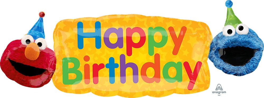 42" Sesame Street Happy Birthday Banner - Anagram