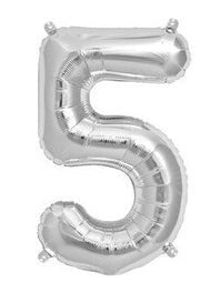 42" Silver Foil Numbers - Winner Party