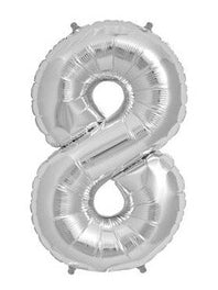 42" Silver Foil Numbers - Winner Party