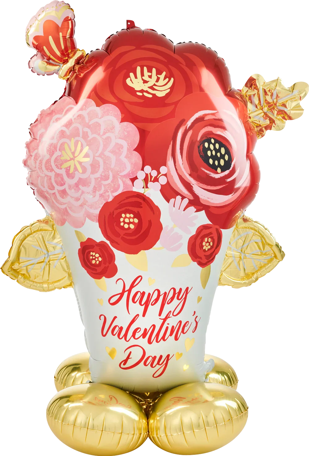 Happy Valentine's Day Airloonz Flower Bouquet Balloon