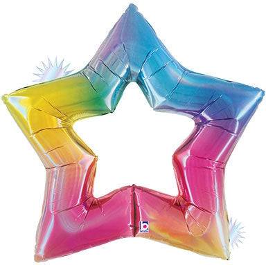 48" Open Star OPAL - Holographic Foil Balloon - Pack of 2 - Betallic