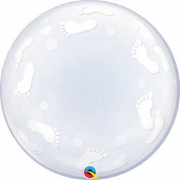 24" Deco Bubble - Baby Footprints