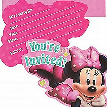 Minnie Bow-Tique Invitations (8 count)