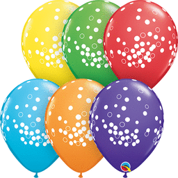 Confetti Dots 11″ Latex Balloons (50 count)