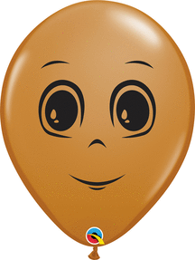 Mocha Brown Masculine Face 16″ Latex Balloons (50 count)