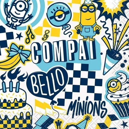 5" Beverage Napkins - Minions (16ct) - Unique