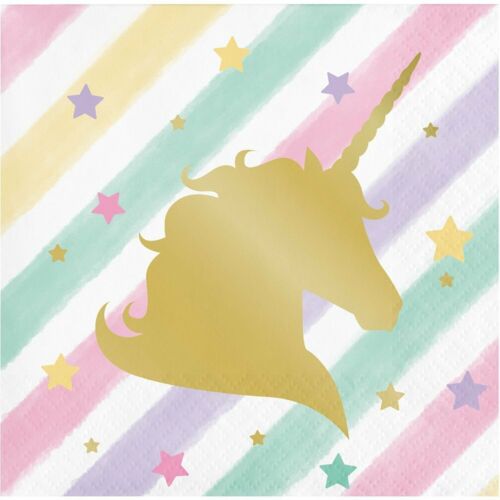 5" Beverage Napkins - Unicorn Sparkle (16ct) - Creative Converting