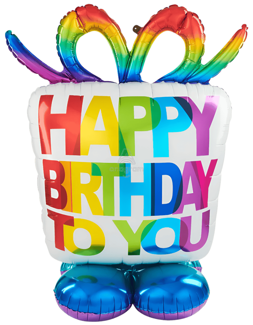 50" AirLoonz™ - Happy Birthday Present - Anagram