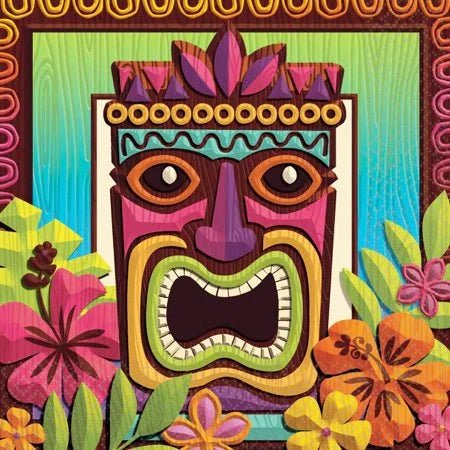 5" Beverage Napkins - Tropical Tiki (125ct) - Amscan