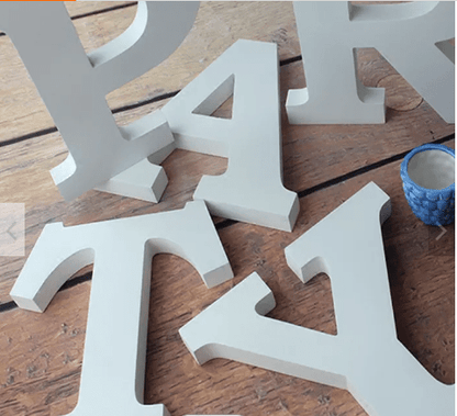 7" Unfinished Kraft Letter/Number