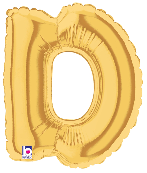 7" Megaloon Jr. Letter D - Gold (5ct) - Betallic