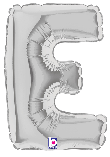 7" Megaloon Jr. Letter E - Silver (5ct) - Betallic