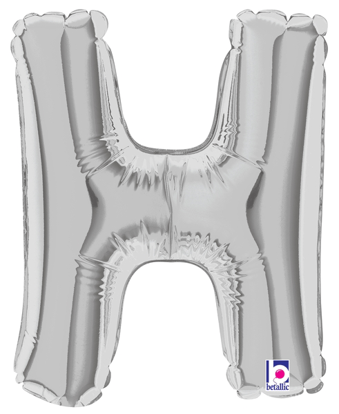 7" Megaloon Jr. Letter H - Silver (5ct) - Betallic