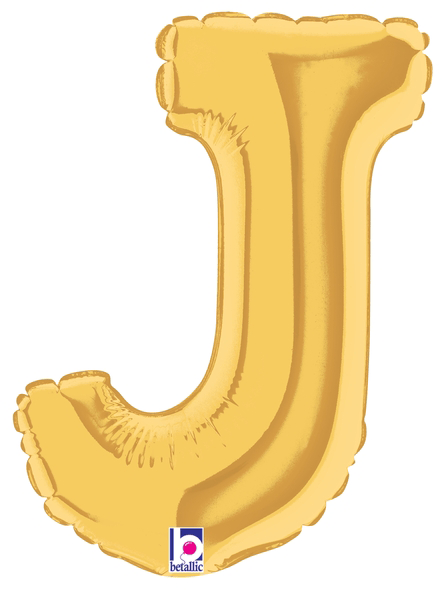 7" Megaloon Jr. Letter J - Gold (5ct) - Betallic