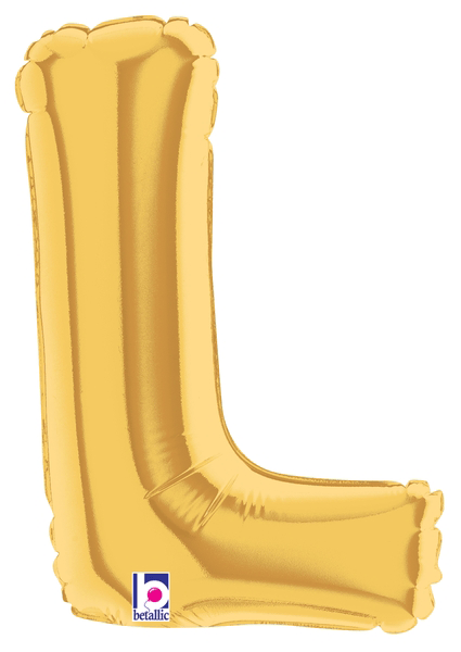 7" Megaloon Jr. Letter L - Gold (5ct) - Betallic