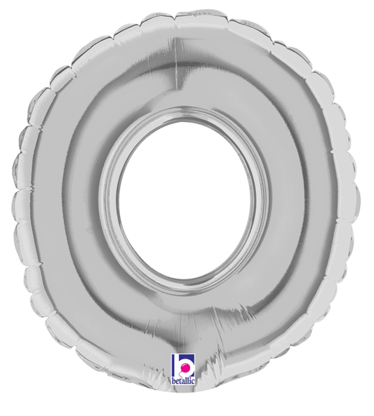 7" Megaloon Jr. Letter O - Silver (5ct) - Betallic