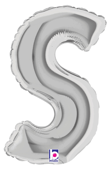 7" Megaloon Jr. Letter S - Silver (5ct) - Betallic