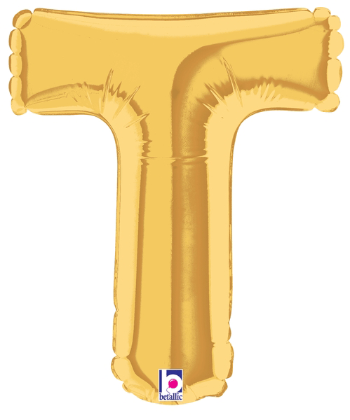7" Megaloon Jr. Letter T - Gold (5ct) - Betallic