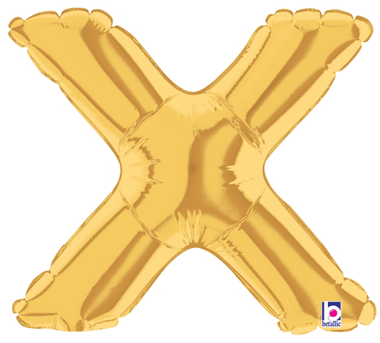 7" Megaloon Jr. Letter X - Gold (5ct) - Betallic