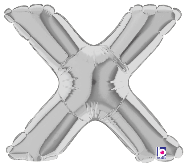 7" Megaloon Jr. Letter X - Silver (5ct) - Betallic
