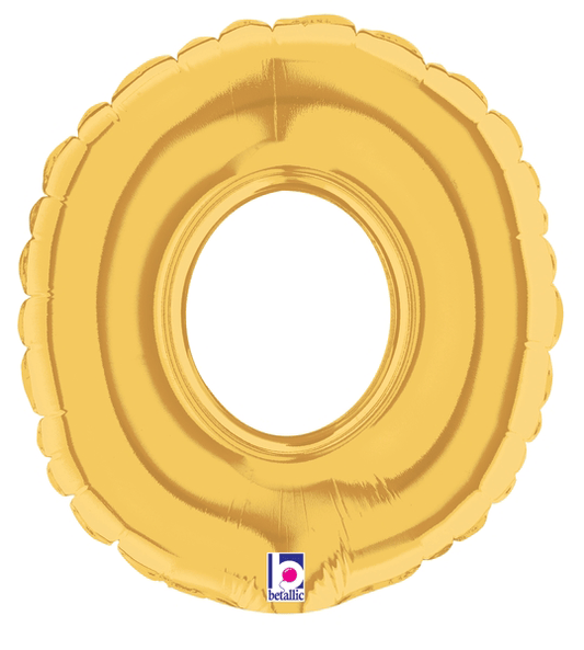 7" Megaloon Jr. Number 0 - Gold (5ct) - Betallic