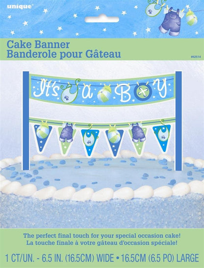 It's a Boy Baby Cake Topper Banner