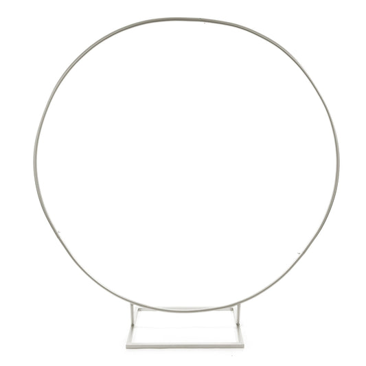84" Circle Backdrop Stand - Silver - Portofino