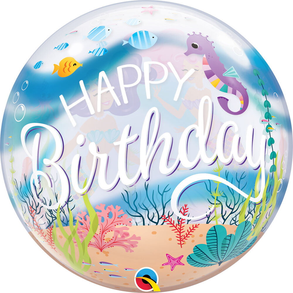 Mermaid Birthday Party 22″ Bubble Balloon