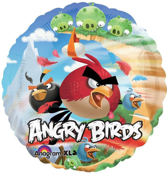 9" Angry Birds Foil Balloon - Air Fill & Heat Seal - Anagram