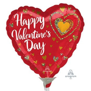 9" Valentine's Day Glitter Hearts (25ct) - Anagram