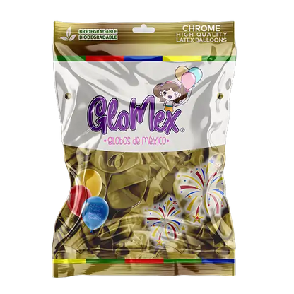 Chrome Gold 12″ Latex Balloons
