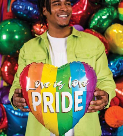 Love is Love Rainbow Pride Heart 18″ Balloon