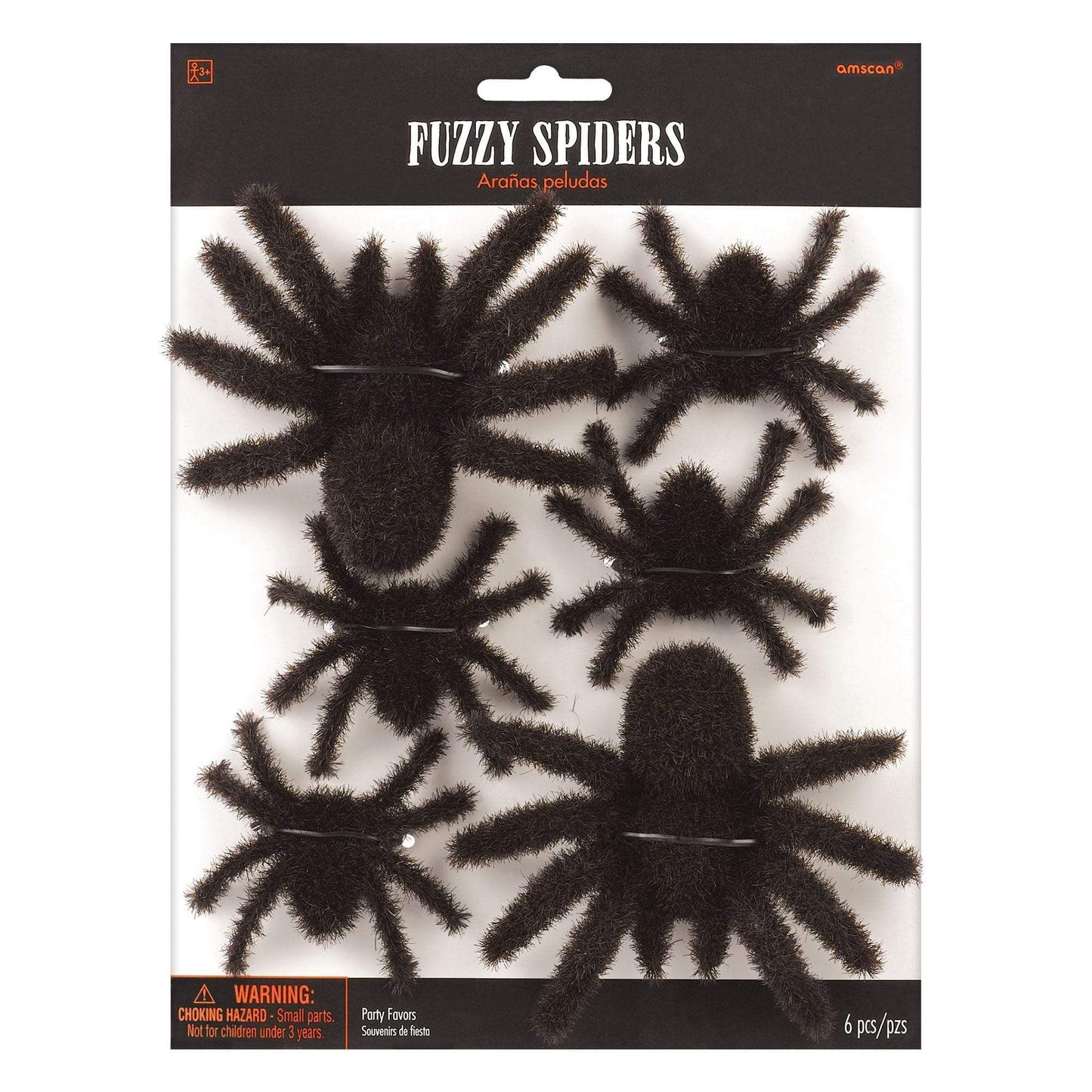 Amscan Fuzzy Spider Decorations Multi-Pack