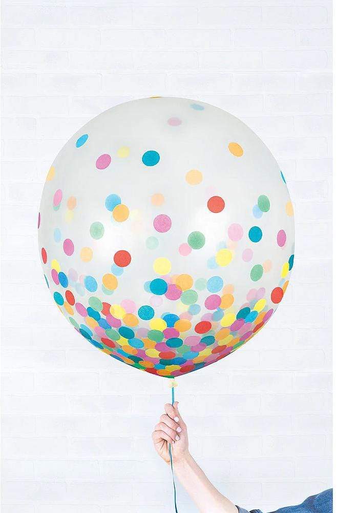 Amscan Latex Multicolor Confetti Filled 24″ Latex Balloon