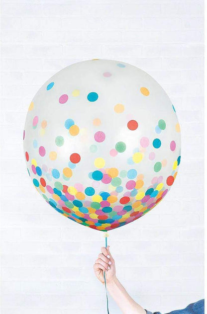 Amscan Latex Multicolor Confetti Filled 24″ Latex Balloon