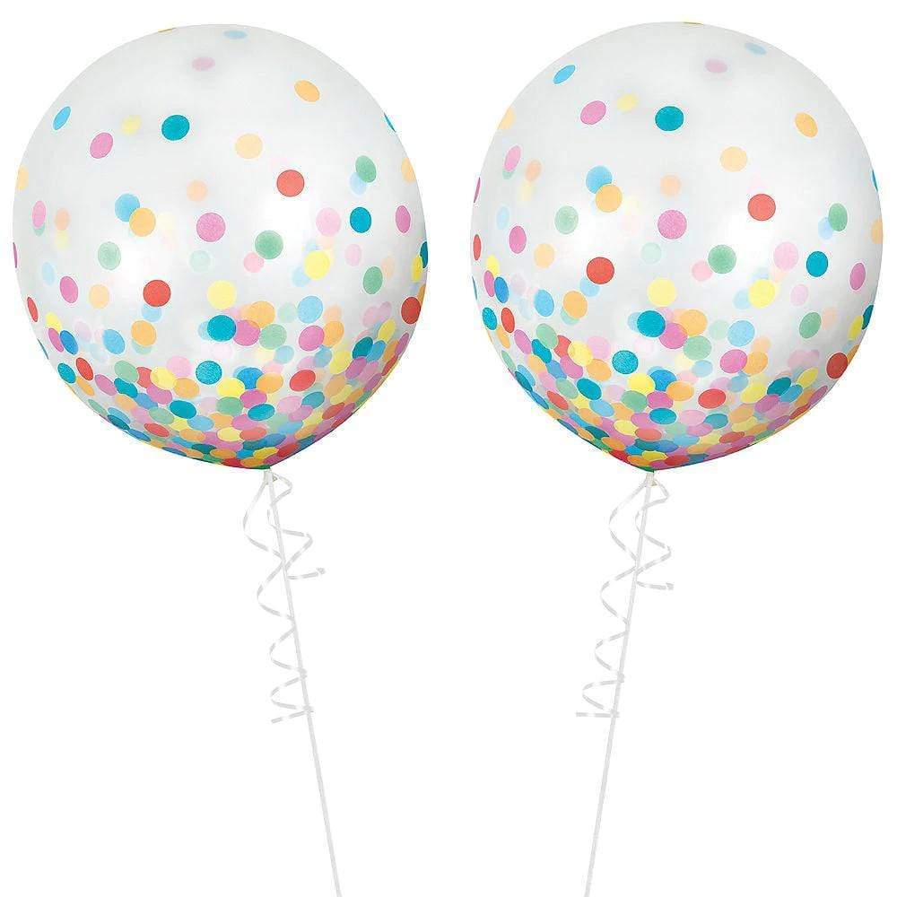 Amscan Latex Multicolor Confetti Filled 24″ Latex Balloon