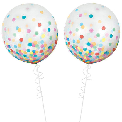 Amscan Latex Multicolor Confetti Filled 24″ Latex Balloon