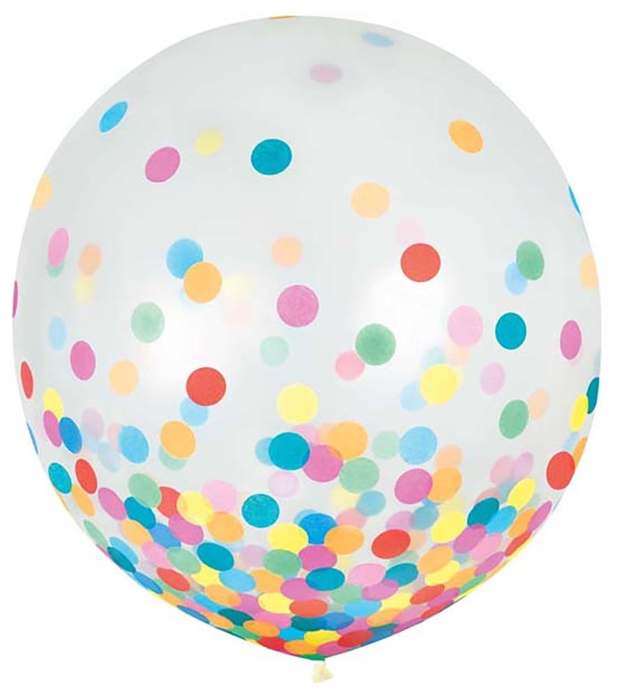 Amscan Latex Multicolor Confetti Filled 24″ Latex Balloon