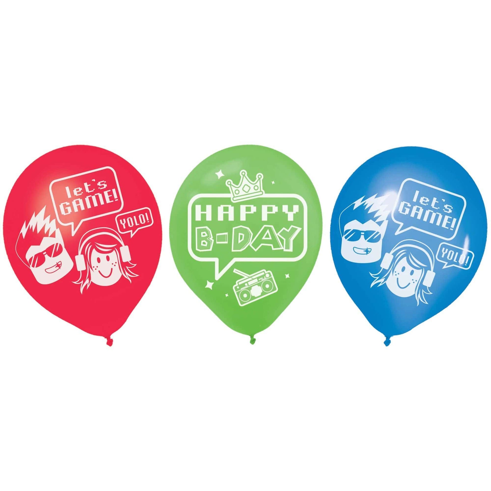 Amscan Latex Party Town 12″ Latex Balloons (6 count)