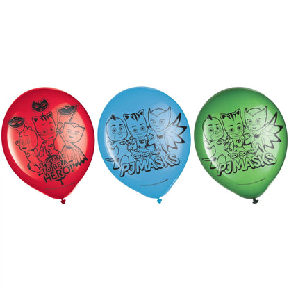 Amscan Latex PJ Masks 12" Latex Balloons (6 Count)