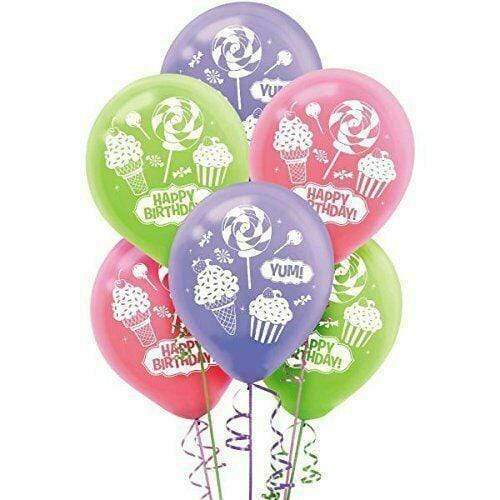 Amscan Latex Sweet Shop 12" Latex Balloons (6 Count)