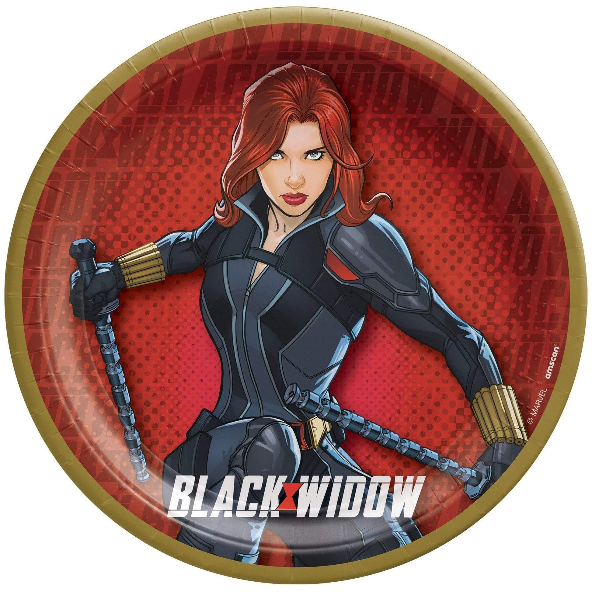 Amscan Party Supplies Black Widow 7" Round Plates (8 count)