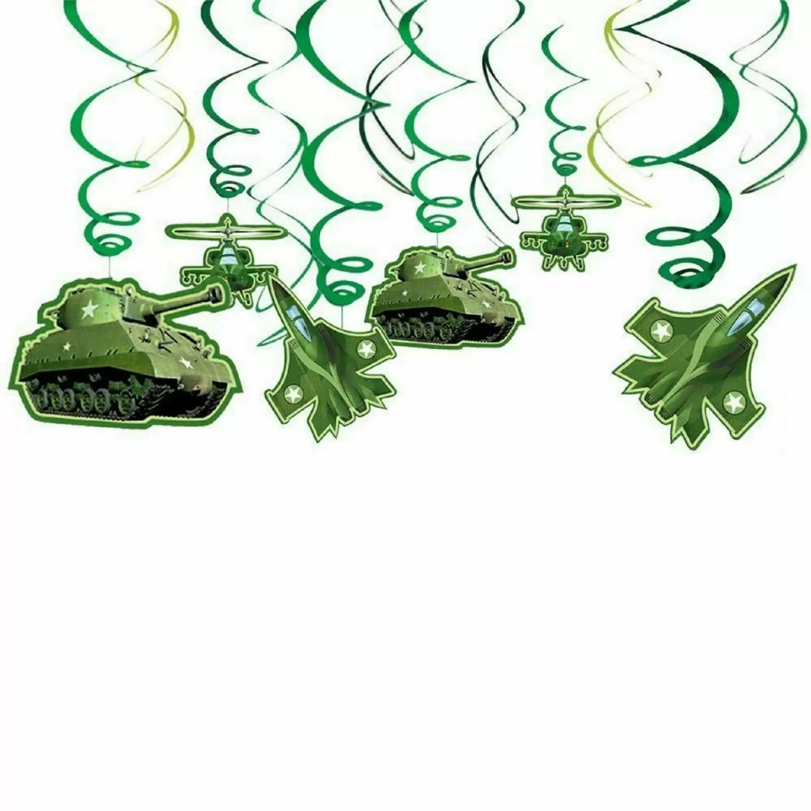 Amscan Party Supplies Camouflage Hanging Swirl Decorations (12 count)
