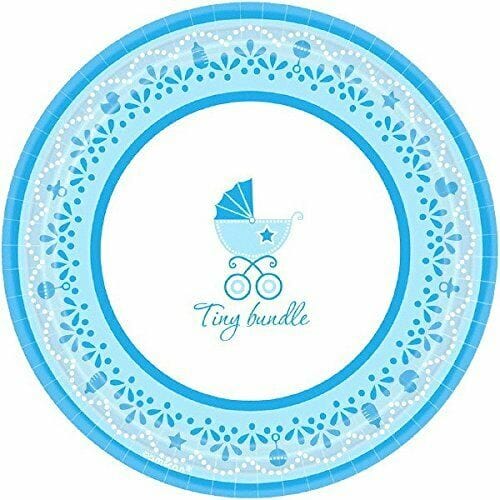 Amscan Party Supplies Celebrate Boy Plates 7″ (18 count)