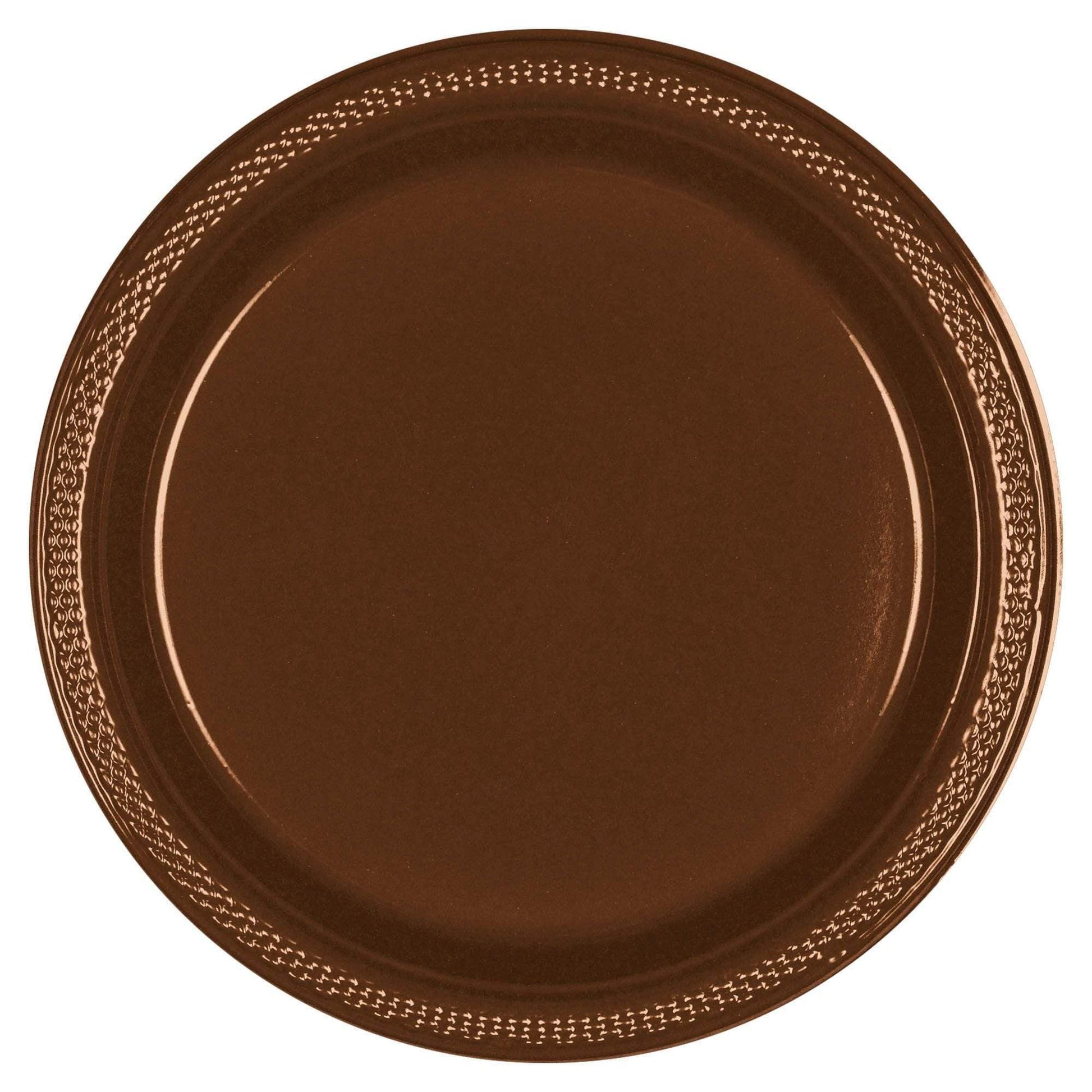 Amscan Party Supplies Choc Brown 10.25in Plates 20ct 25″ (20 count)