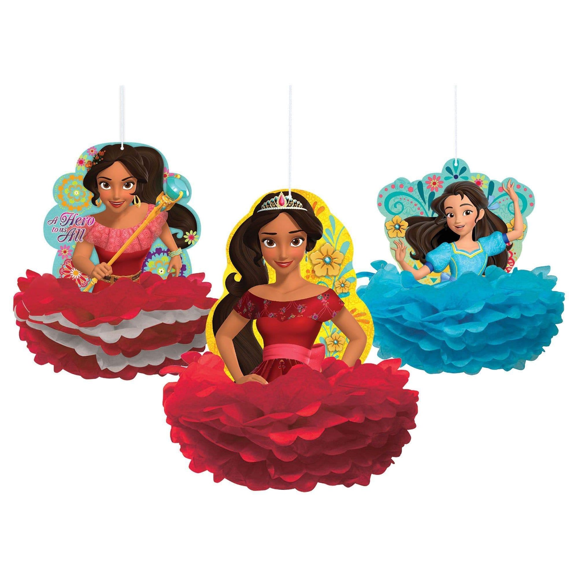 Amscan Party Supplies Elena Fluffy Decoration  (3 count)
