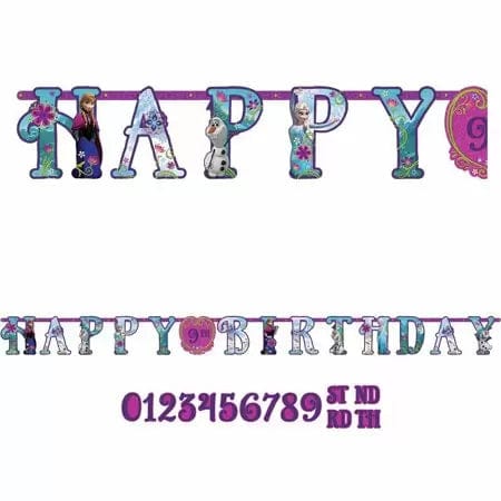 Amscan Party Supplies Frozen Add An Age Banner 10′