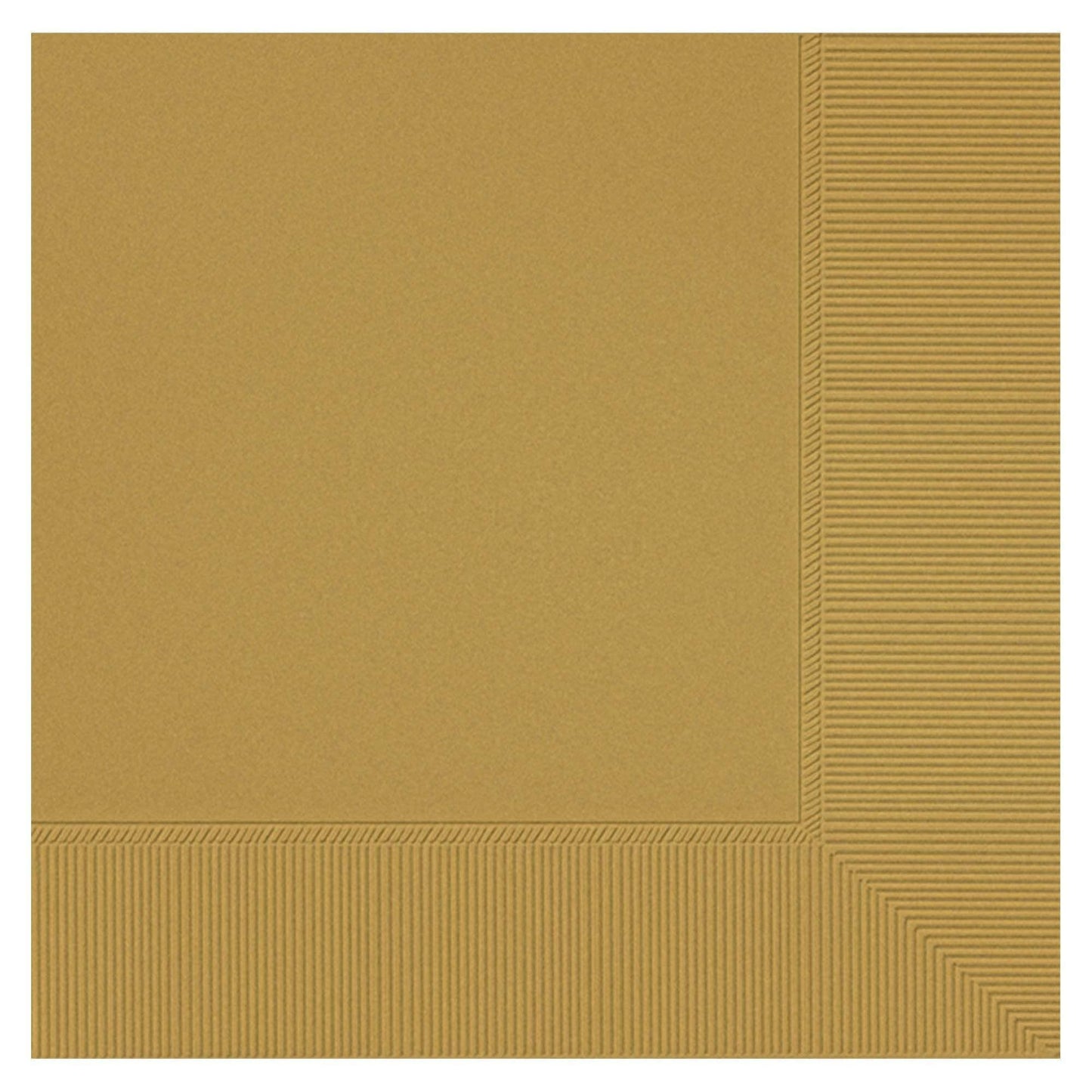 Amscan Party Supplies Gold Beverage Napkins 2 Ply 50ct (50 count)
