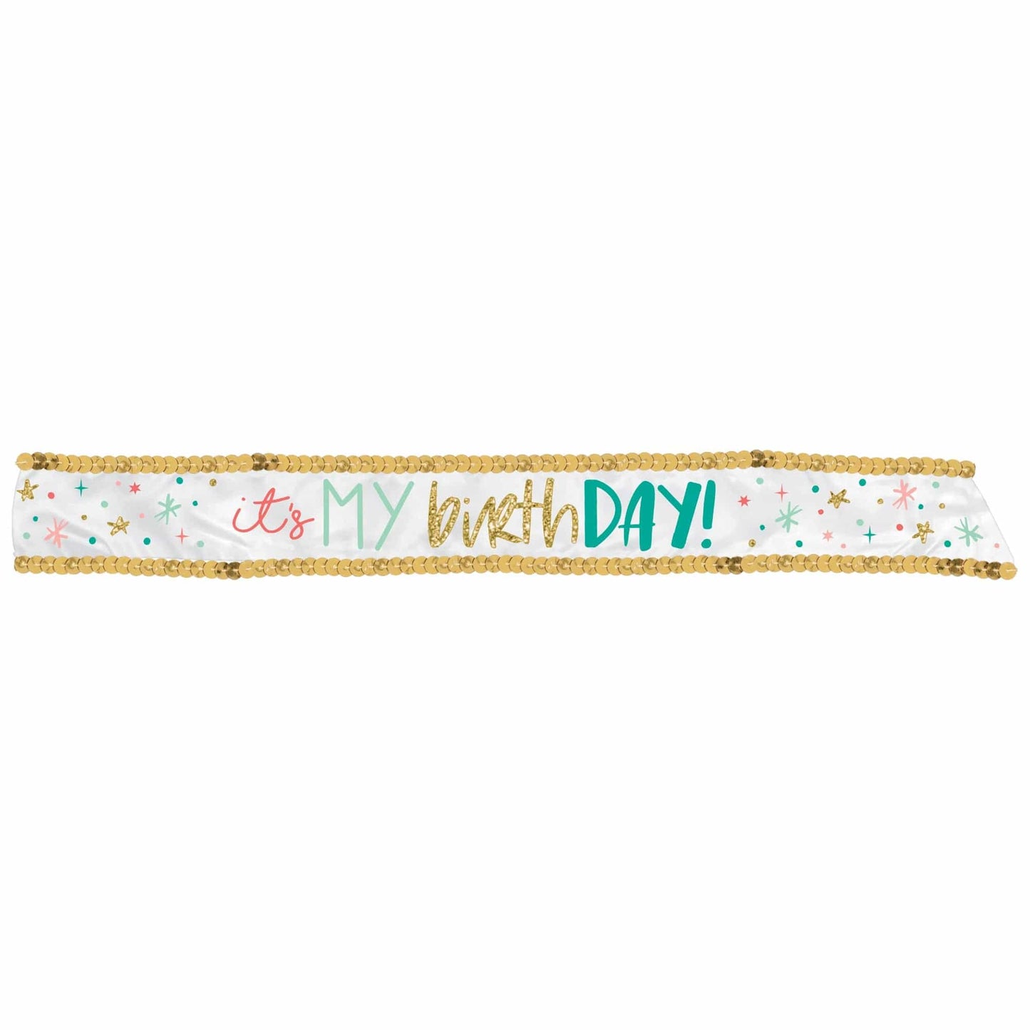 Amscan Party Supplies Happy Cake Day Fabric Sash
